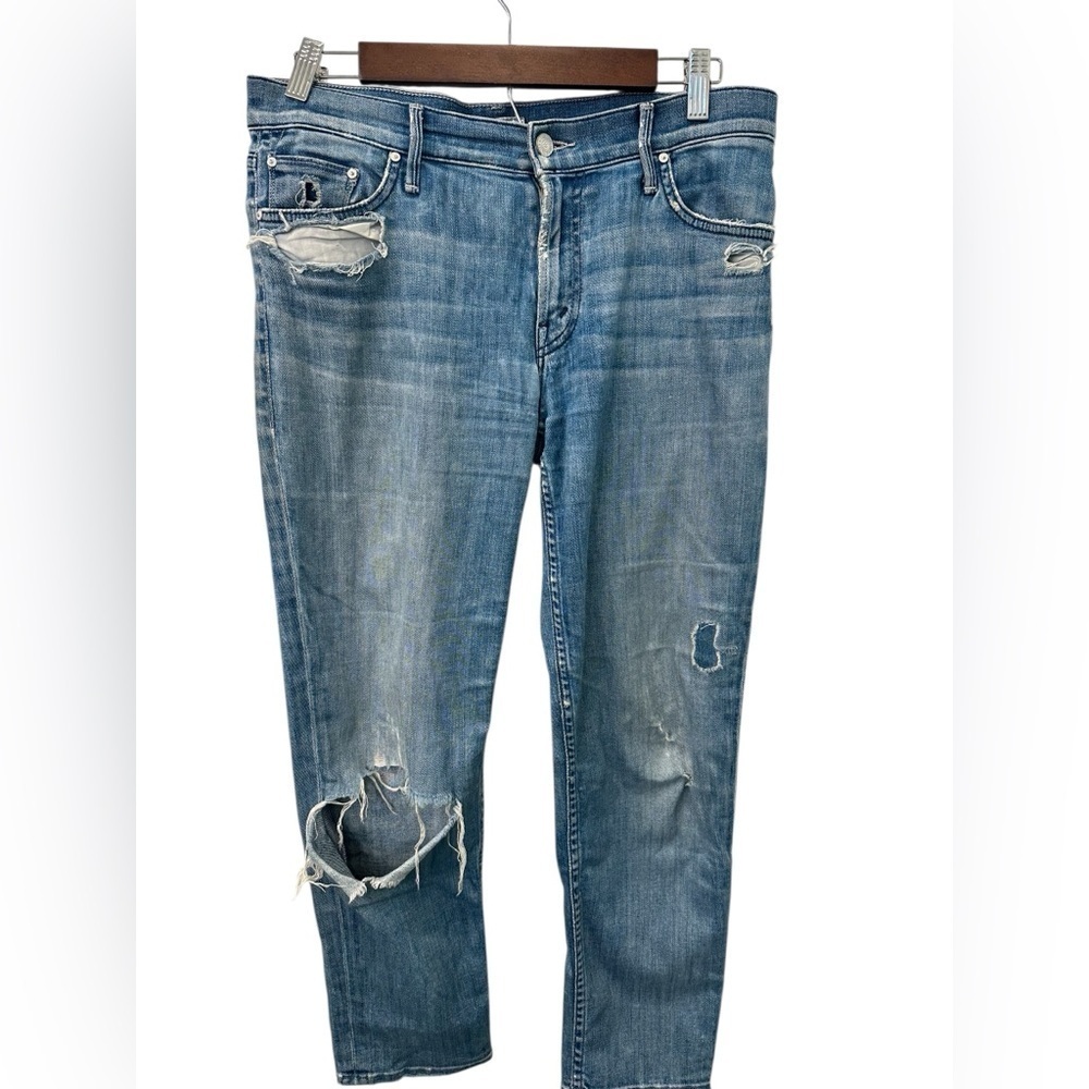 MOTHER Denim The Dropout Distressed Jeans Size 28
